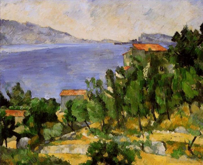 Paul Cézanne Peinture à l'huile - La Baie de L'Estaque vue de l'Est