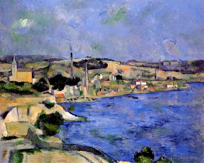 Paul Cézanne Peinture à l'huile - La Baie de l'Estaque et Saint Henri
