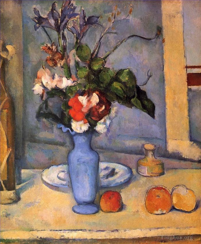 Paul Cézanne Peinture à l'huile - Le vase bleu