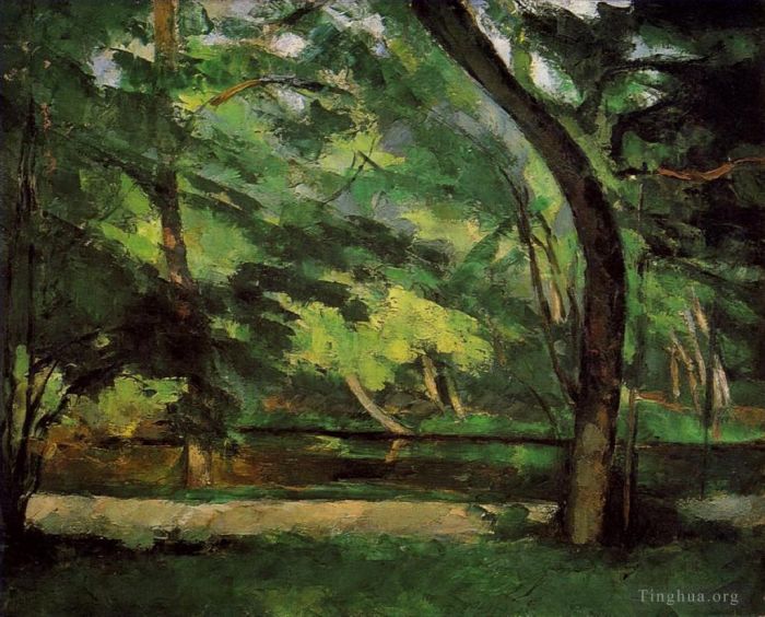 Paul Cézanne Peinture à l'huile - L'étang des Soeurs à Osny
