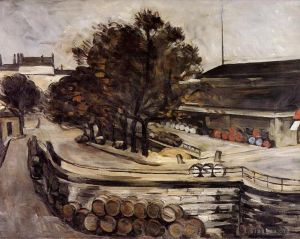 Paul Cézanne œuvres - La Halle aux Vins vue de la rue de Jussieu