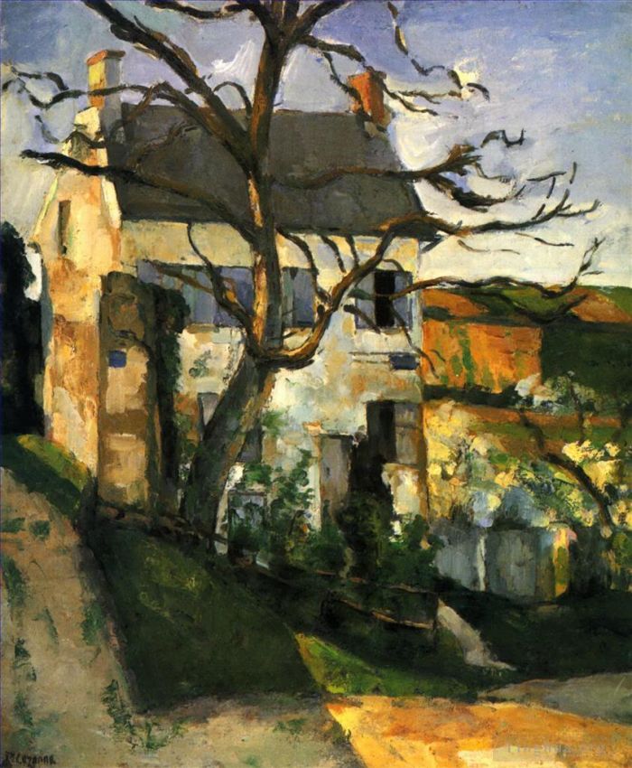 Paul Cézanne Peinture à l'huile - La maison et l'arbre