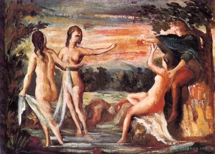 Paul Cézanne Peinture à l'huile - Le jugement de Pâris