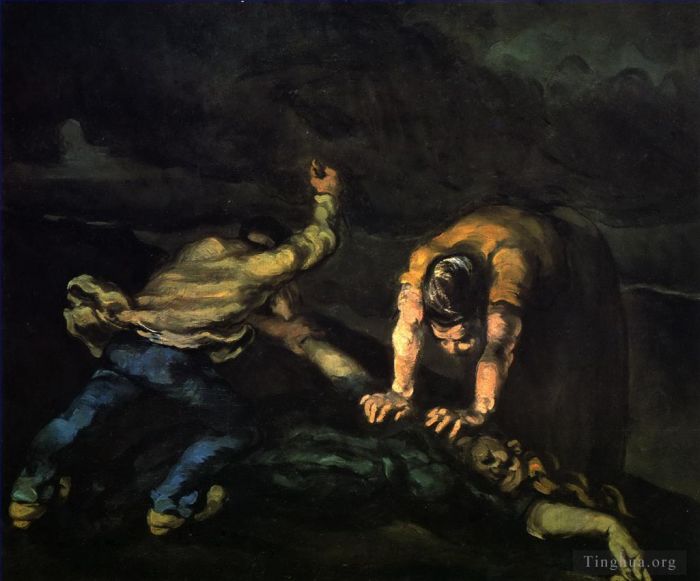 Paul Cézanne Peinture à l'huile - Le meurtrier