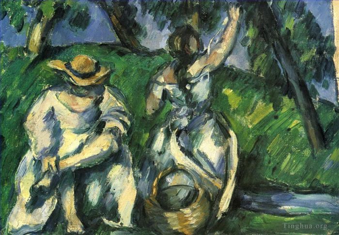 Paul Cézanne Peinture à l'huile - L'Obstpfluckerin