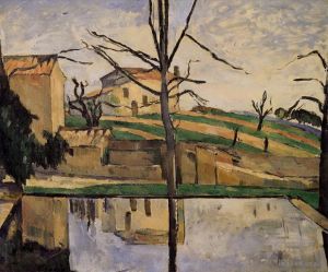 Paul Cézanne œuvres - La Piscine du Jas de Bouffan