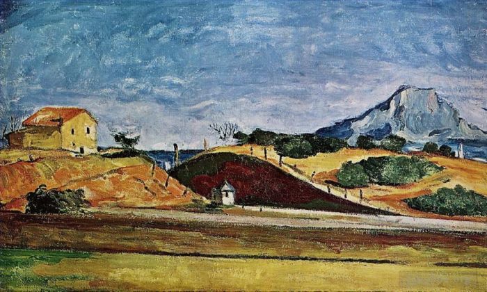 Paul Cézanne Peinture à l'huile - La coupe ferroviaire
