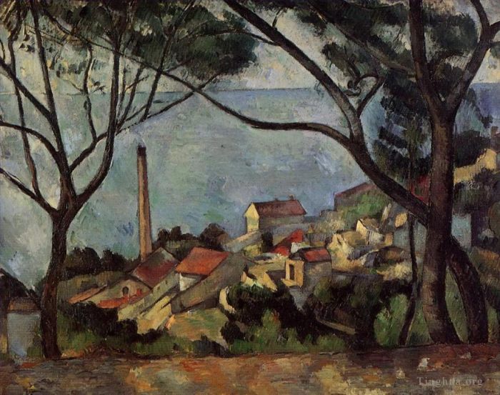 Paul Cézanne Peinture à l'huile - La Mer à l'Estaque