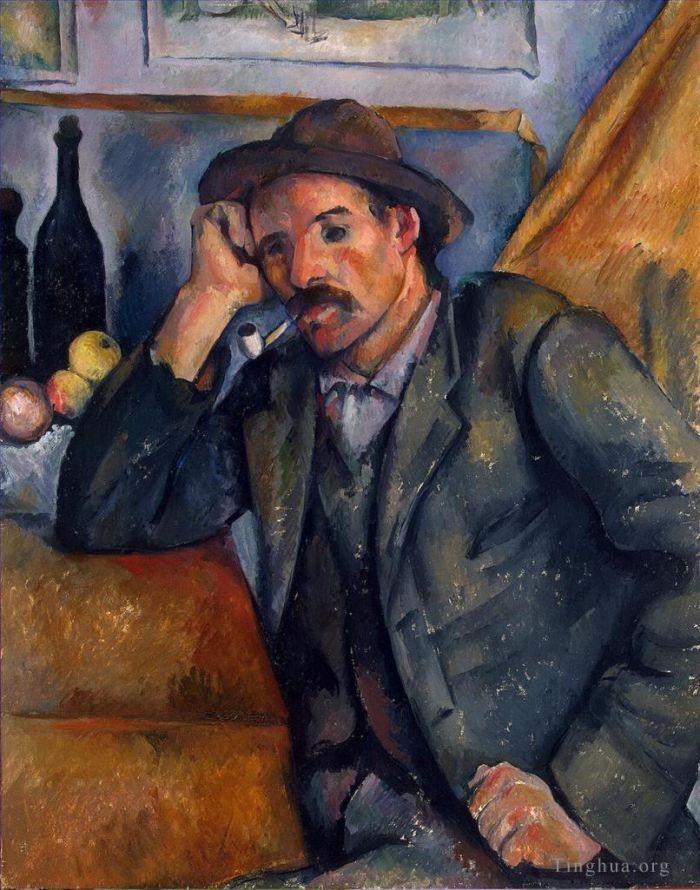 Paul Cézanne Peinture à l'huile - Le fumeur