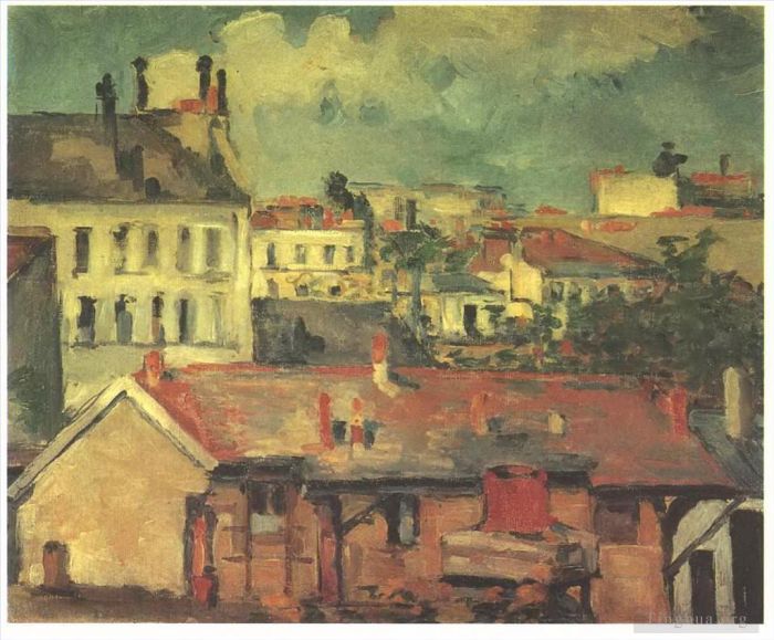 Paul Cézanne Peinture à l'huile - Les toits