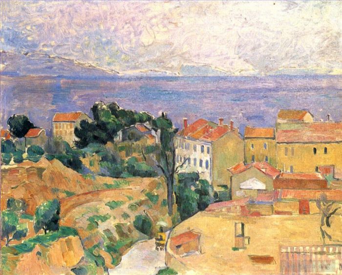 Paul Cézanne Peinture à l'huile - Vue de L'Estaque 2