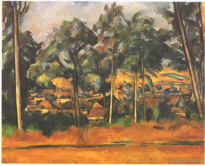 Paul Cézanne Peinture à l'huile - Village en Provence