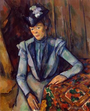 Paul Cézanne œuvres - Femme en bleu Madame Cézanne