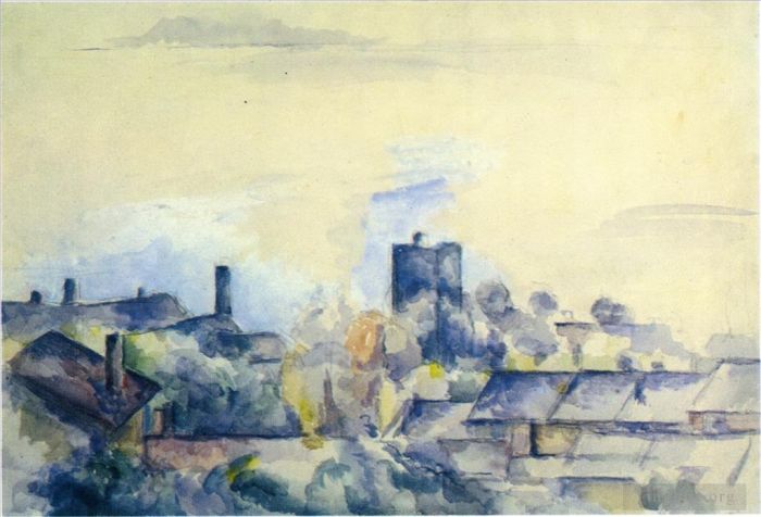 Paul Cézanne Types de peintures - Toitures à L Estaque