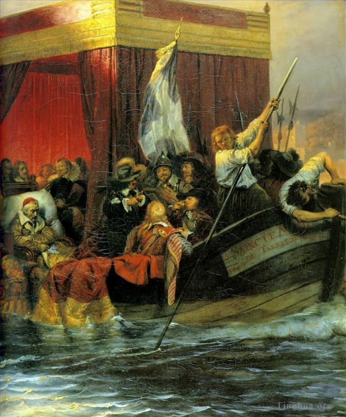 Paul Delaroche Peinture à l'huile - Cardinal Richelieu 182à droite