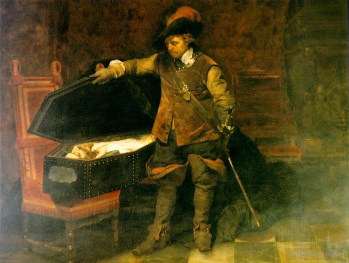 Paul Delaroche Peinture à l'huile - Cromwell et Charles Ier 183Hippolyte Delaroche