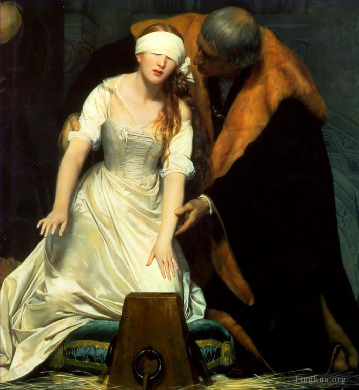 Paul Delaroche Peinture à l'huile - L'exécution de Lady Jane Grey 1834centre