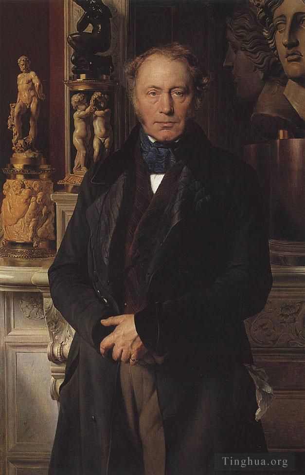 Paul Delaroche Peinture à l'huile - Portrait de Comte
