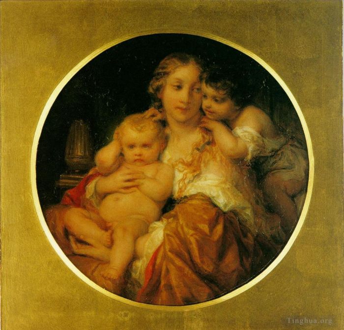 Paul Delaroche Peinture à l'huile - Mère et l'enfant