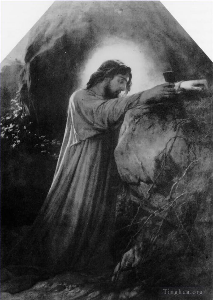 Paul Delaroche Types de peintures - Le Christ au Mont des Oliviers 185grandeur nature Hippolyte Delaroche