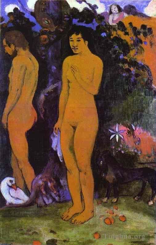 Paul Gauguin Peinture à l'huile - Adam et Eve