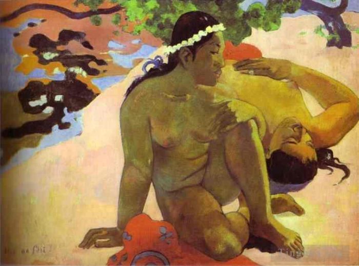 Paul Gauguin Peinture à l'huile - Aha oe feii Es-tu jaloux