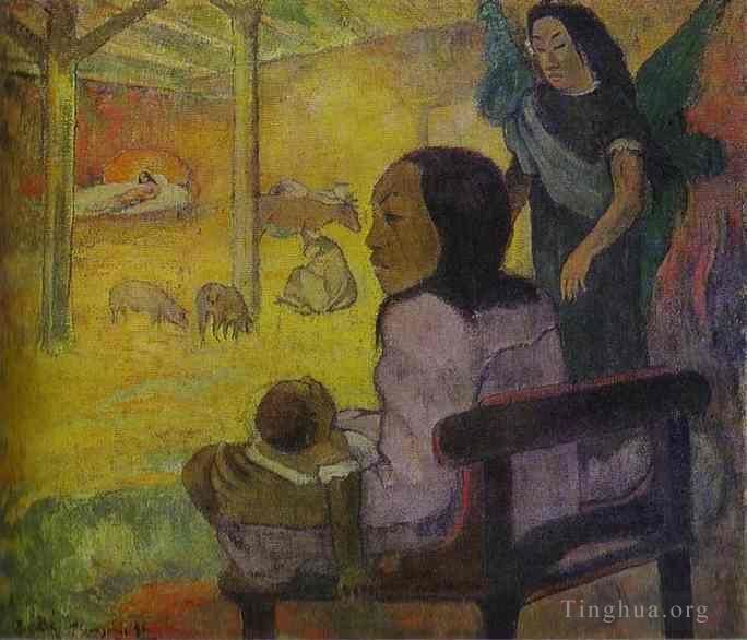 Paul Gauguin Peinture à l'huile - Bébé La Nativité