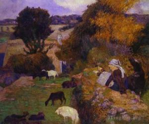 Paul Gauguin œuvres - Bergère bretonne