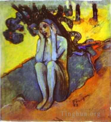 Paul Gauguin Peinture à l'huile - Eve n'écoute pas le menteur