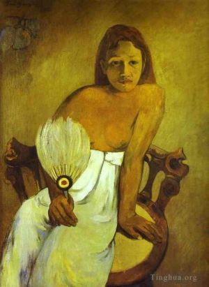 Paul Gauguin œuvres - Fille avec un éventail