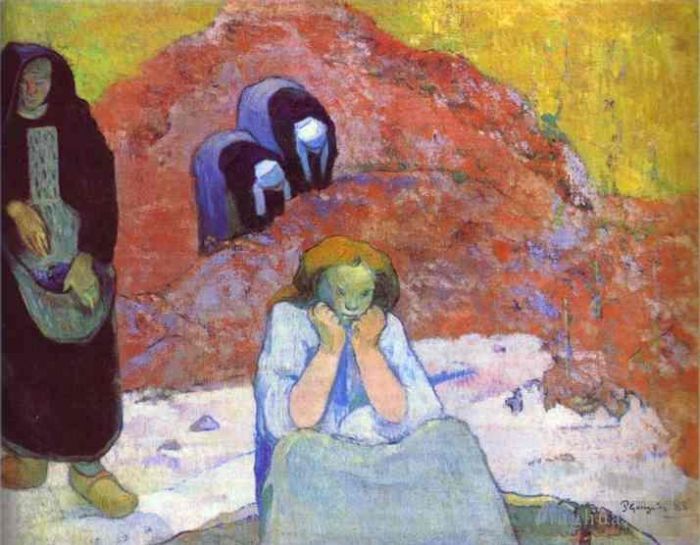 Paul Gauguin Peinture à l'huile - Vendanges des raisins à Arles Miseres humaines