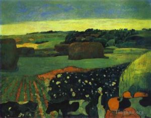 Paul Gauguin œuvres - Meules de foin en Bretagne