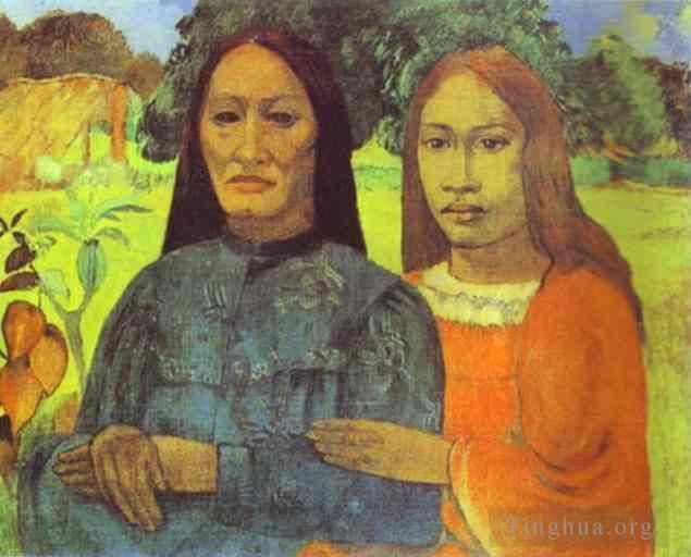 Paul Gauguin Peinture à l'huile - Mère et fille