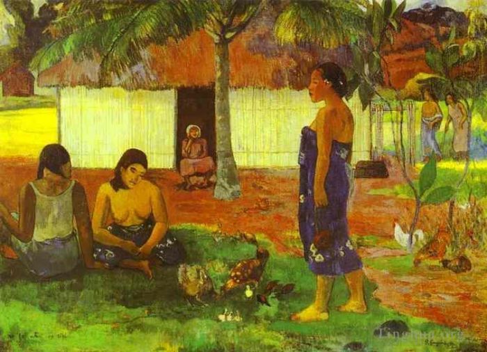 Paul Gauguin Peinture à l'huile - No te aha oe riri Pourquoi es-tu en colère