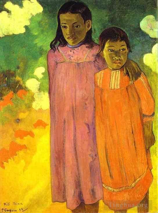 Paul Gauguin Peinture à l'huile - Piti Teina Deux Soeurs