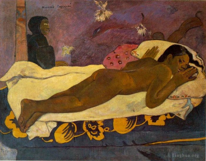 Paul Gauguin Peinture à l'huile - L'esprit des morts qui regarde