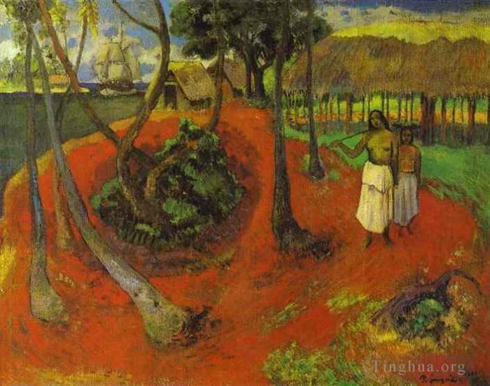 Paul Gauguin Peinture à l'huile - Idylle tahitienne