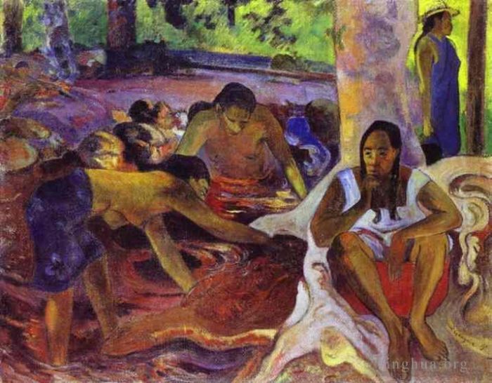 Paul Gauguin Peinture à l'huile - Les Pêcheuses de Tahiti