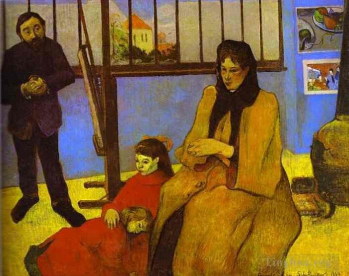 Paul Gauguin Peinture à l'huile - La famille Schuffenecker
