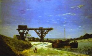 Paul Gauguin œuvres - La Seine à Paris entre le Pont de Léna et le Pont de Grenelle