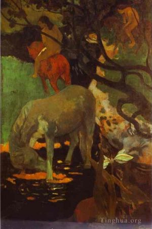 Paul Gauguin œuvres - Le cheval blanc