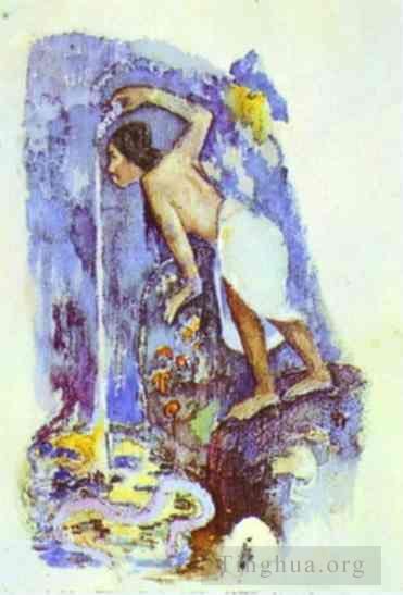Paul Gauguin Types de peintures - Eau mystérieuse de Pape Moe
