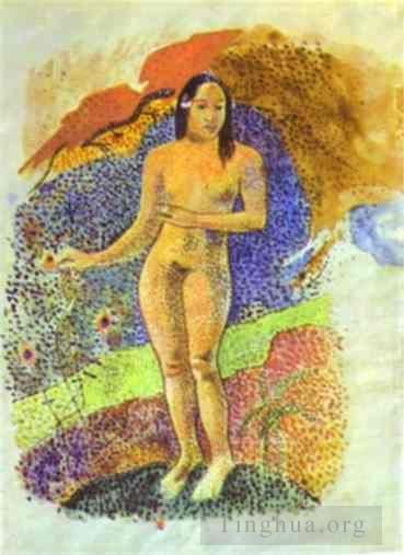 Paul Gauguin Types de peintures - Eve tahitienne c