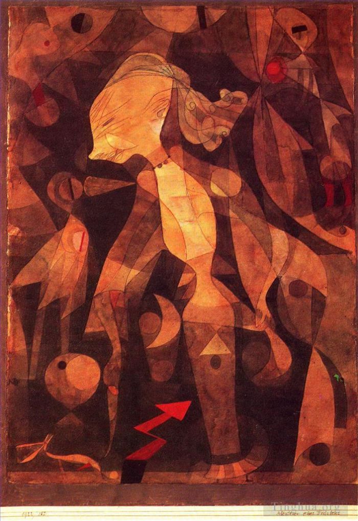 Paul Klee Peinture à l'huile - L'aventure d'une jeune femme
