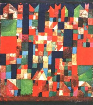 Paul Klee œuvres - Photo de ville avec rouge et G