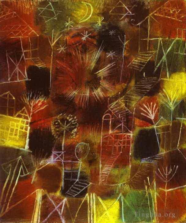 Paul Klee Peinture à l'huile - Composition cosmique