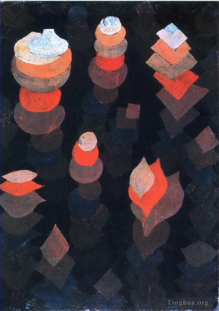 Paul Klee Peinture à l'huile - Croissance des plantes nocturnes