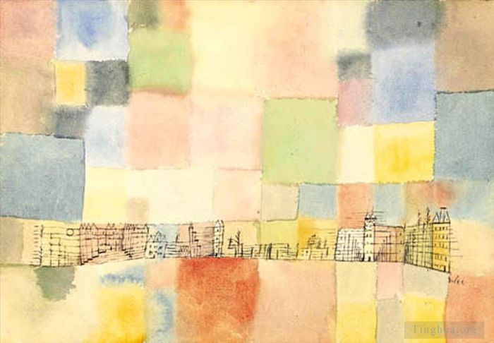 Paul Klee Peinture à l'huile - Neuer Stadtteil en M