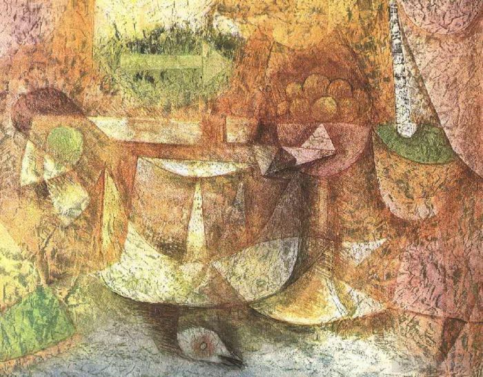 Paul Klee Peinture à l'huile - Nature morte à la colombe