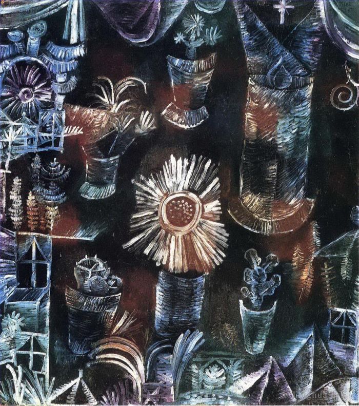 Paul Klee Peinture à l'huile - Nature morte au chardon